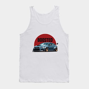 Subaru WRX STI Car Art - Impreza Boosted Widebody Modified JDM Car Tank Top